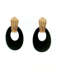 Eleanor Leftwich x Filigree Earrings Onyx & Carved Bone in 14k
