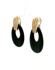 Eleanor Leftwich x Filigree Earrings Onyx & Carved Bone in 14k
