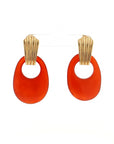 Eleanor Leftwich x Filigree Earrings Reconstituted Turquoise & Carnelian in 14k