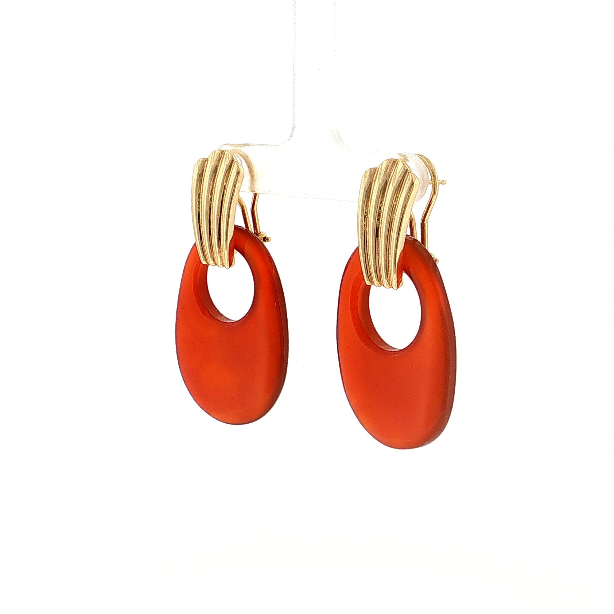 Eleanor Leftwich x Filigree Earrings Reconstituted Turquoise &amp; Carnelian in 14k