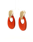 Eleanor Leftwich x Filigree Earrings Reconstituted Turquoise & Carnelian in 14k