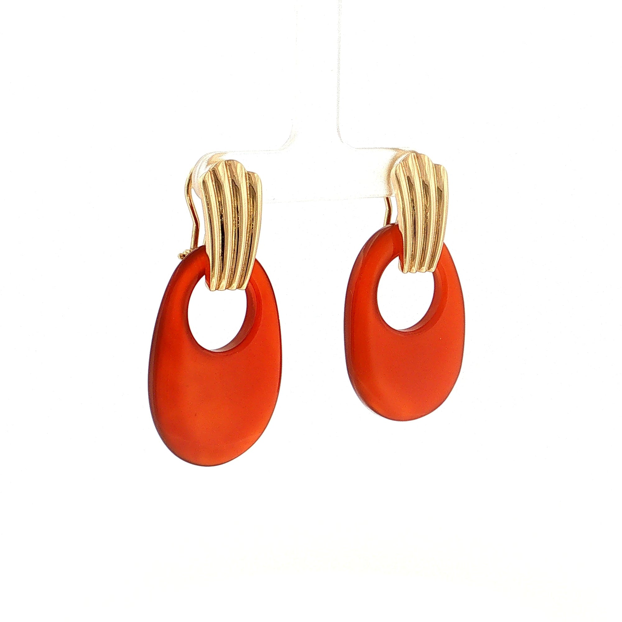 Eleanor Leftwich x Filigree Earrings Reconstituted Turquoise &amp; Carnelian in 14k
