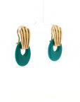 Eleanor Leftwich x Filigree Earrings Reconstituted Turquoise & Carnelian in 14k