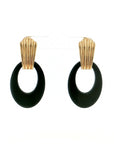 Eleanor Leftwich x Filigree Earrings Onyx & Spiny Oyster Shell in 14k