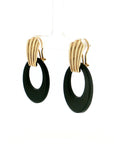 Eleanor Leftwich x Filigree Earrings Onyx & Spiny Oyster Shell in 14k