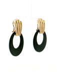Eleanor Leftwich x Filigree Earrings Onyx & Spiny Oyster Shell in 14k