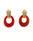 Eleanor Leftwich x Filigree Earrings Reconstituted Turquoise & Carnelian in 14k