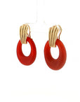 Eleanor Leftwich x Filigree Earrings Reconstituted Turquoise & Carnelian in 14k