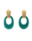 Eleanor Leftwich x Filigree Earrings Reconstituted Turquoise & Carnelian in 14k