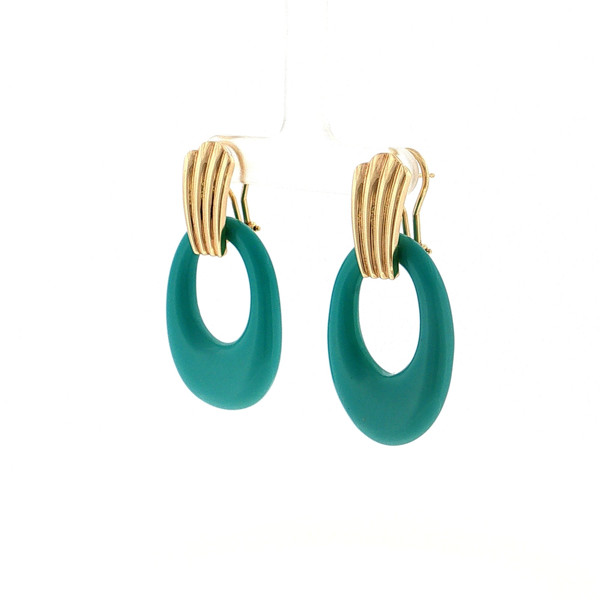 Eleanor Leftwich x Filigree Earrings Reconstituted Turquoise &amp; Carnelian in 14k