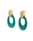 Eleanor Leftwich x Filigree Earrings Reconstituted Turquoise & Carnelian in 14k