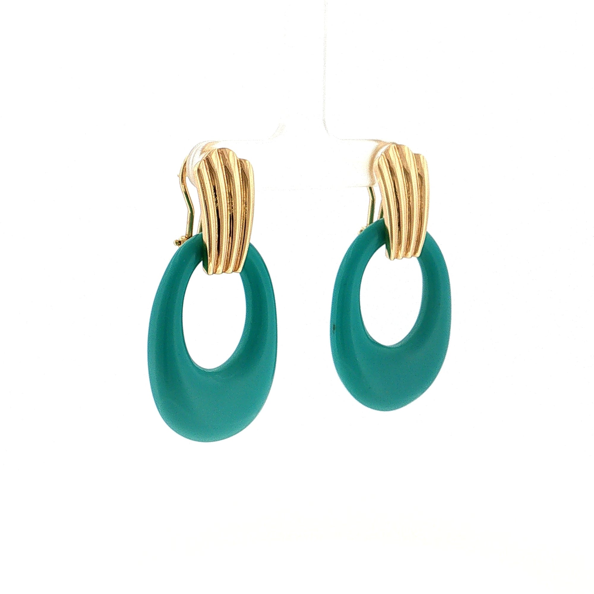 Eleanor Leftwich x Filigree Earrings Reconstituted Turquoise &amp; Carnelian in 14k
