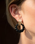 Eleanor Leftwich x Filigree Earrings Carved Jade & Green Aventurine in 14k
