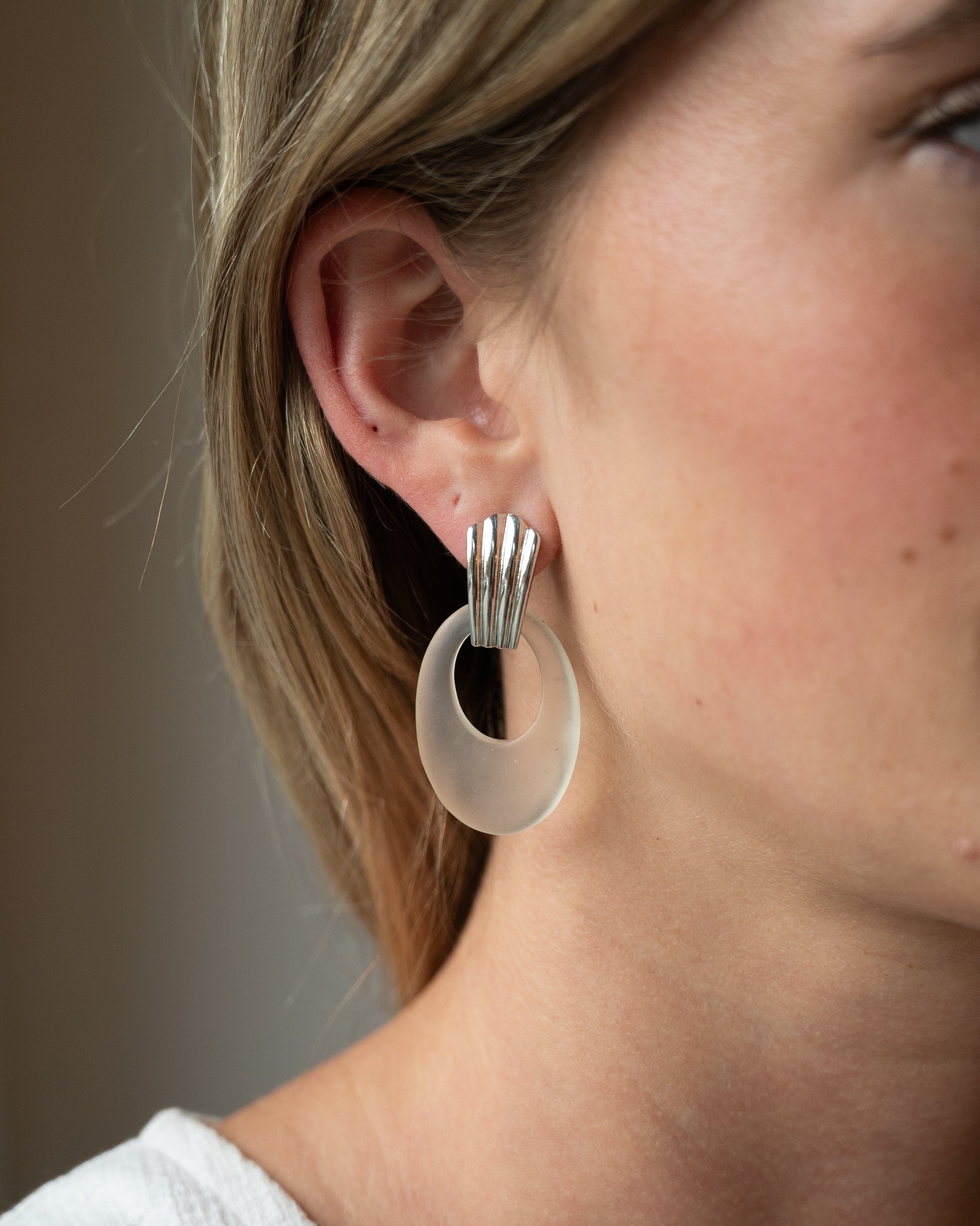 Eleanor Leftwich x Filigree Earrings Quartz Crystal &amp; Black Onyx in 14k