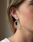 Eleanor Leftwich x Filigree Earrings Quartz Crystal & Black Onyx in 14k