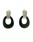 Eleanor Leftwich x Filigree Earrings Quartz Crystal & Black Onyx in 14k