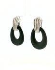 Eleanor Leftwich x Filigree Earrings Quartz Crystal & Black Onyx in 14k
