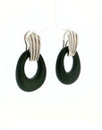 Eleanor Leftwich x Filigree Earrings Quartz Crystal & Black Onyx in 14k
