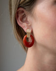Eleanor Leftwich x Filigree Earrings Onyx & Carnelian in 14k