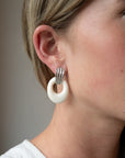 Eleanor Leftwich x Filigree Earrings Bone & Onyx in 14k