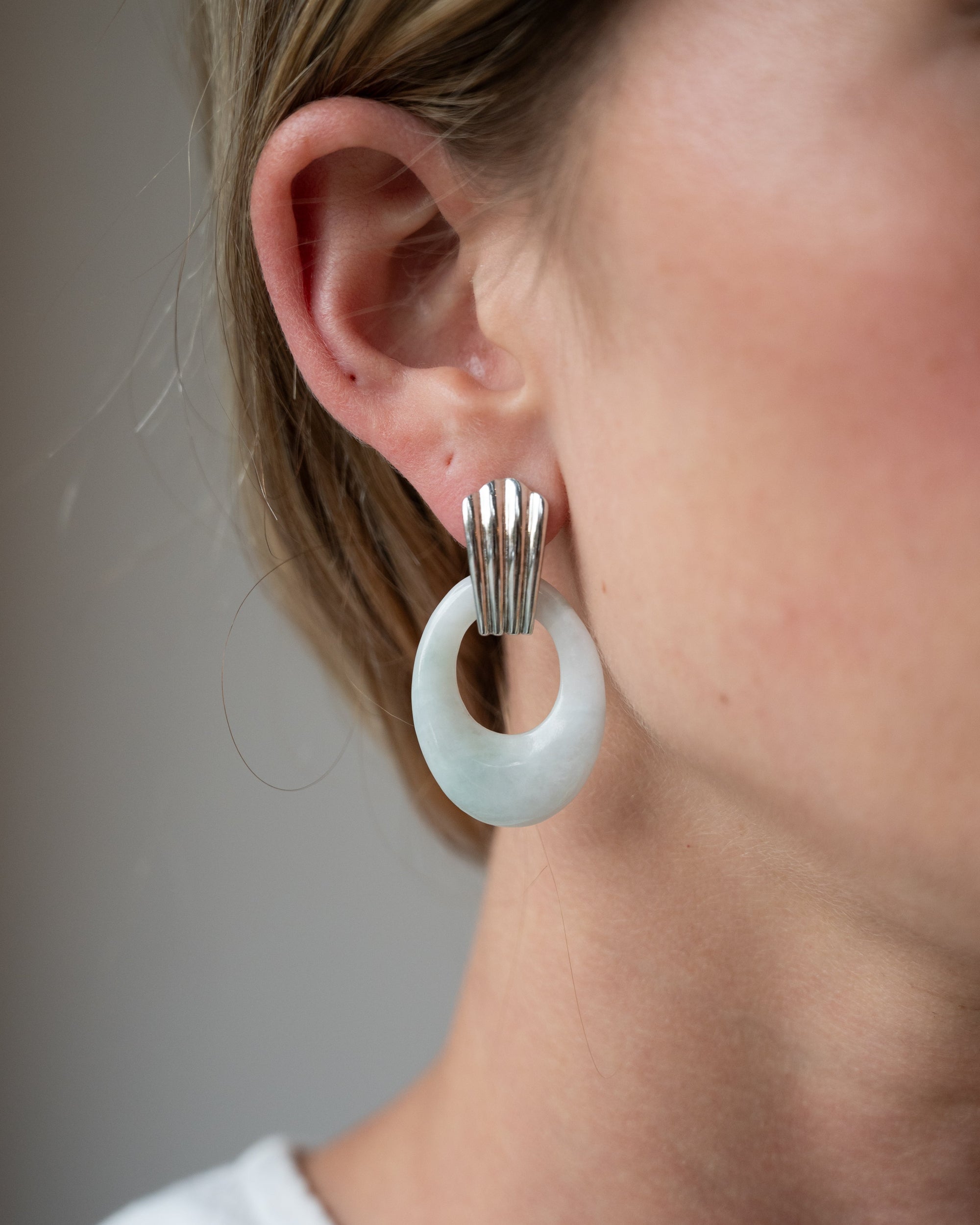 Eleanor Leftwich x Filigree Earrings Jade &amp; Black Onyx in 14k