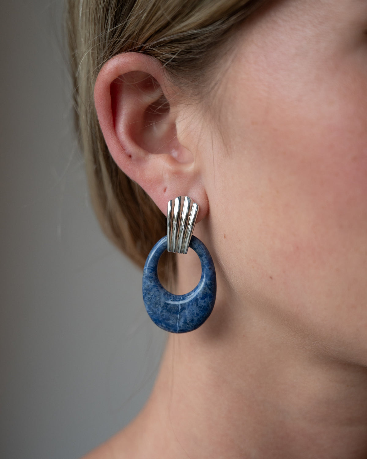 Eleanor Leftwich x Filigree Earrings Onyx &amp; Lapis in 14k