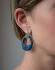 Eleanor Leftwich x Filigree Earrings Onyx & Lapis in 14k