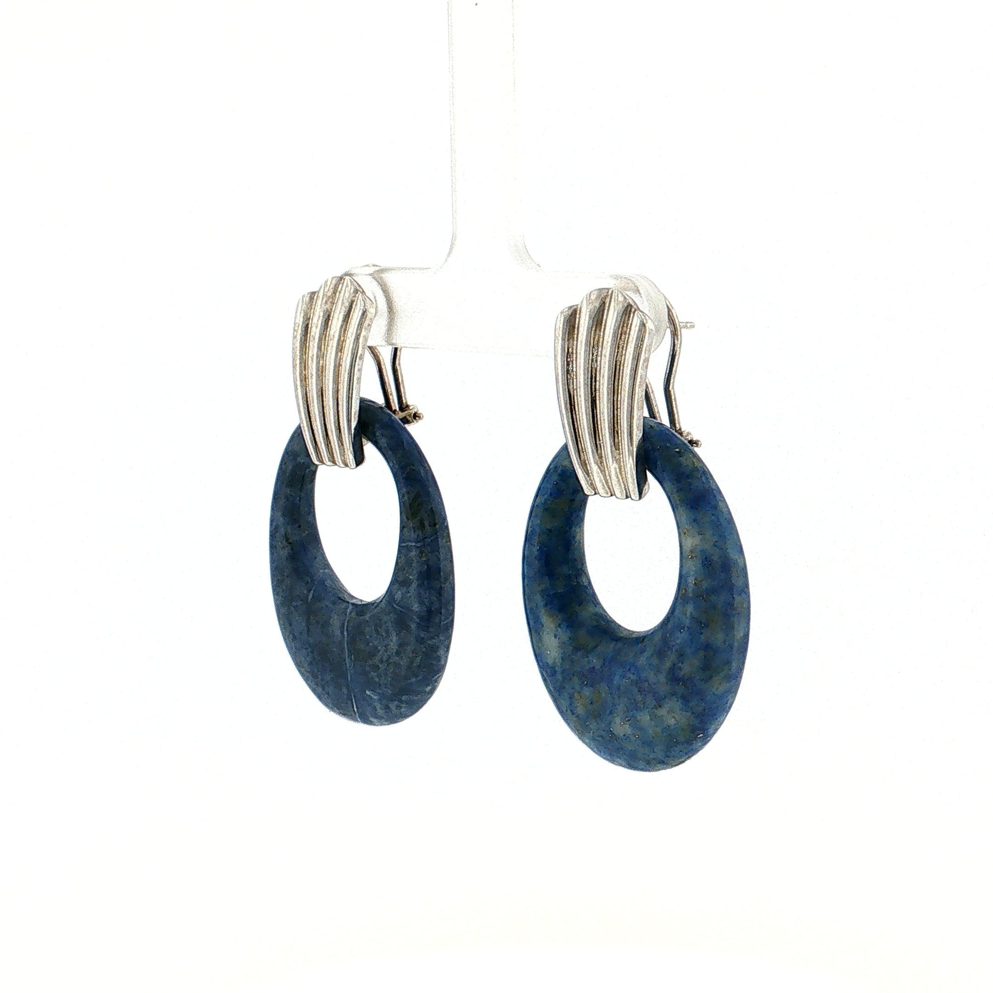 Eleanor Leftwich x Filigree Earrings Onyx &amp; Lapis in 14k