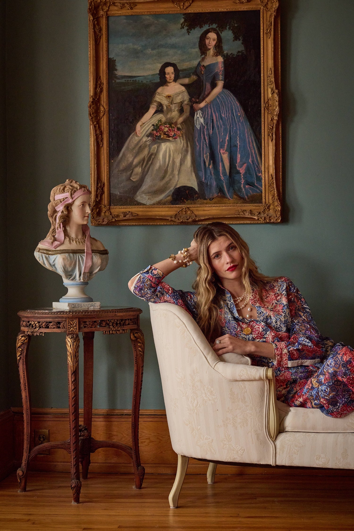 Woman wearing Mixed Berry Lace