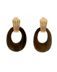 Eleanor Leftwich x Filigree Earrings Lapis & Tiger's Eye in 14k