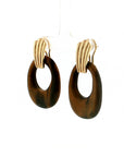 Eleanor Leftwich x Filigree Earrings Lapis & Tiger's Eye in 14k