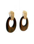 Eleanor Leftwich x Filigree Earrings Lapis & Tiger's Eye in 14k