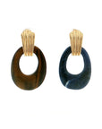 Eleanor Leftwich x Filigree Earrings Lapis & Tiger's Eye in 14k