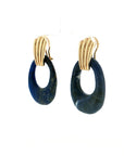 Eleanor Leftwich x Filigree Earrings Lapis & Tiger's Eye in 14k
