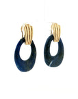 Eleanor Leftwich x Filigree Earrings Lapis & Tiger's Eye in 14k